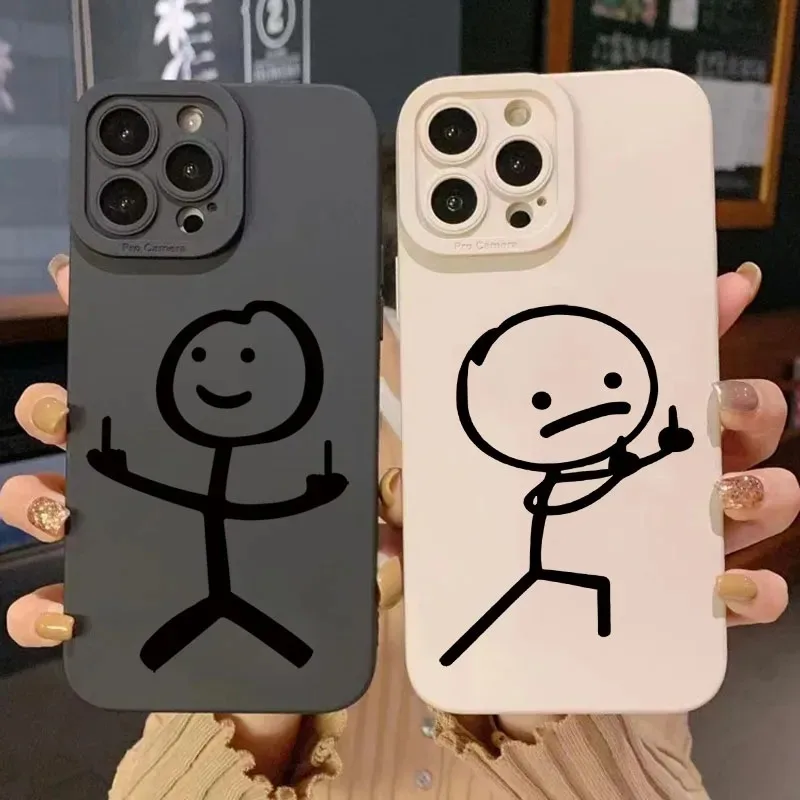 Phone Accessories To Sell - Cute Cartoon Matchman Matte Silicone Phone