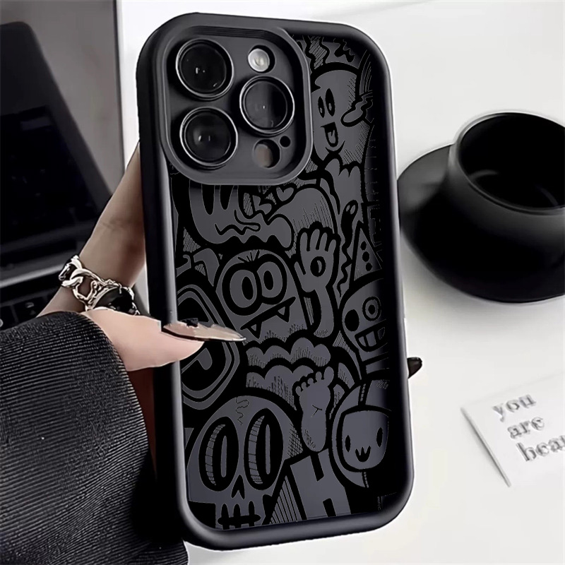 Phone Accessories To Sell - Black Graffiti Phone Case For iPhone