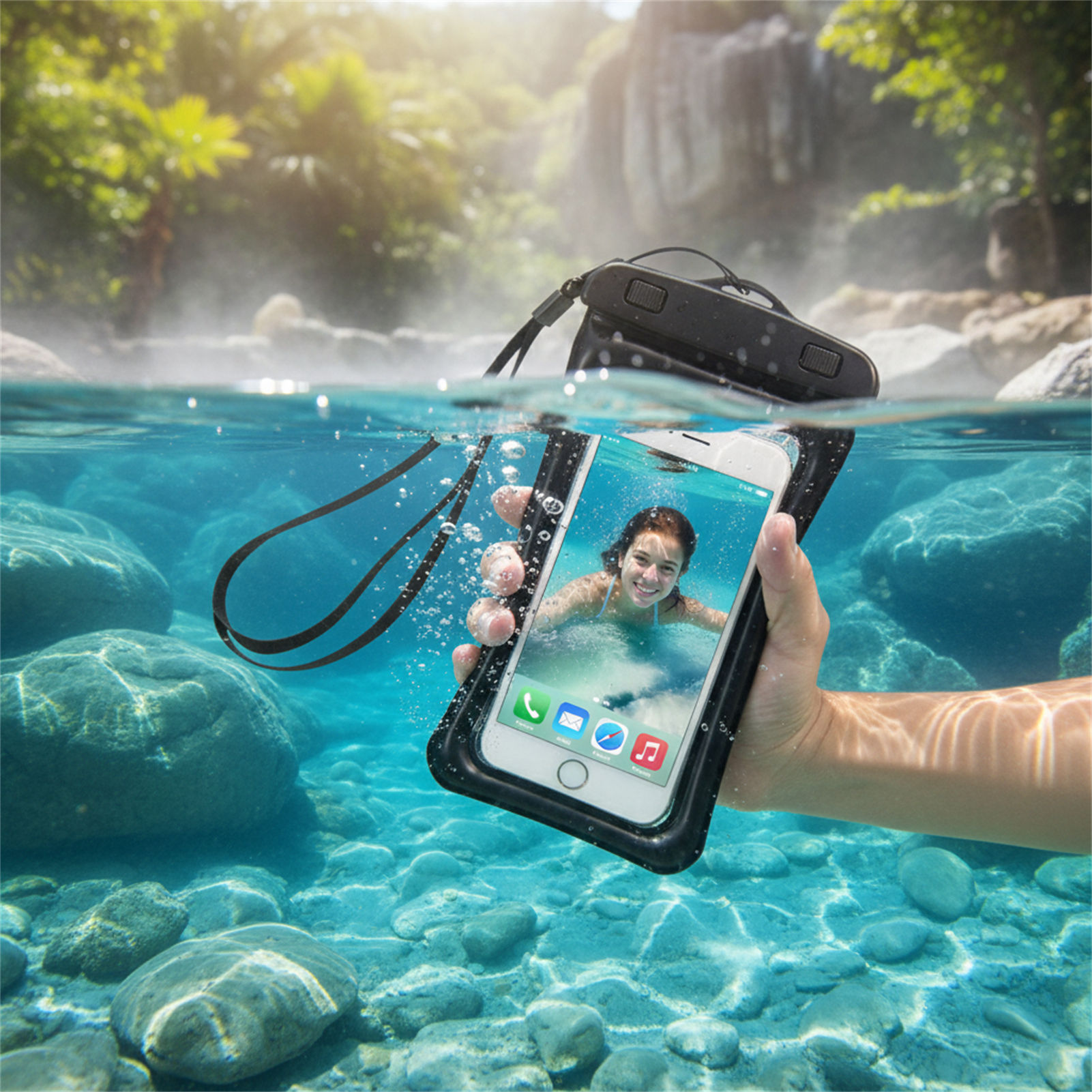Blue Black Waterproof Phone Ba - đánh giá và giá Phone Accessories For Men