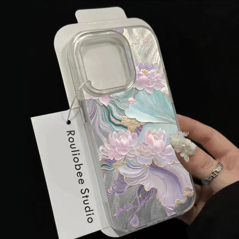 Dreamy Purple Lotus Print Aest - đánh giá và giá Phone Accessories To Sell