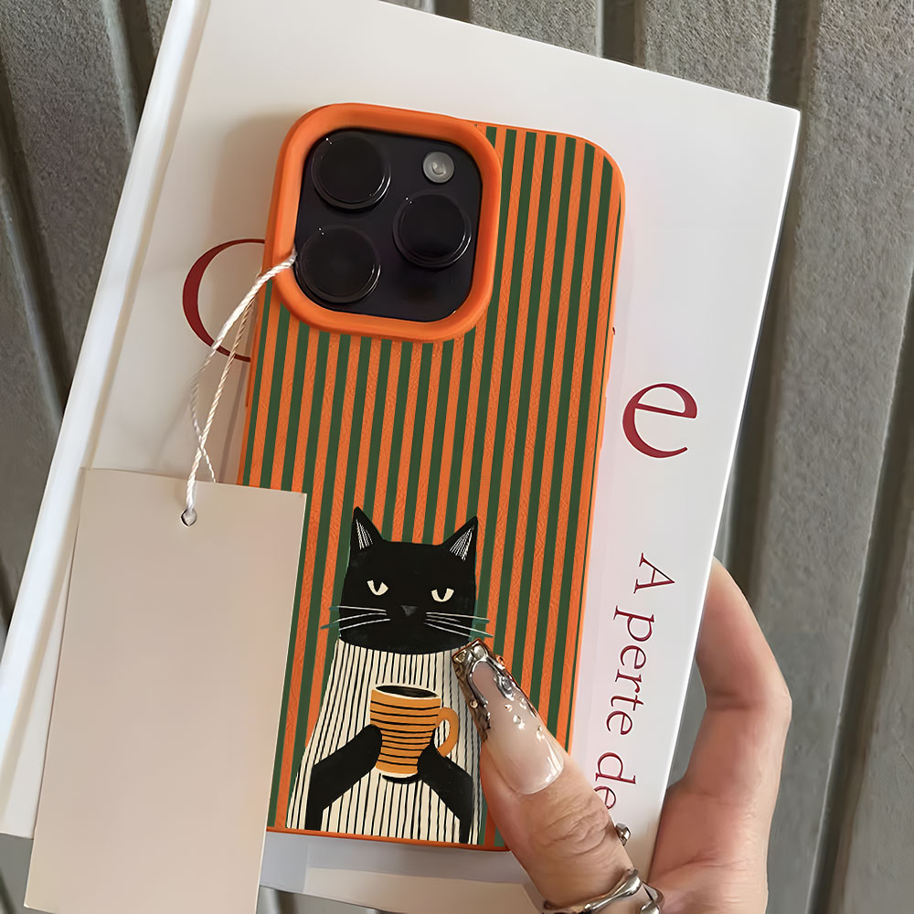 Funny Coffee Cat Pattern Lyche - đánh giá và giá Phone Accessories To Sell