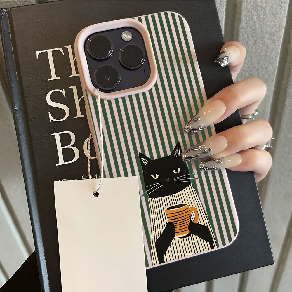 Funny Coffee Cat Pattern Lyche - đánh giá và giá Phone Accessories To Sell