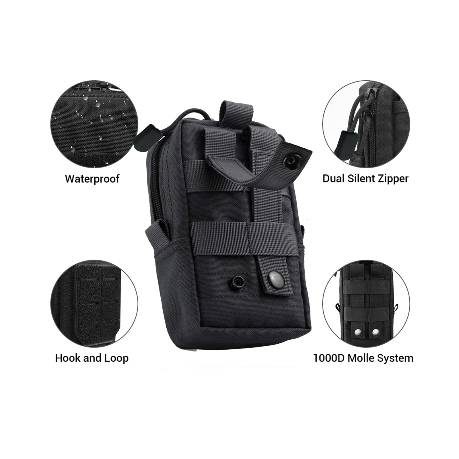 Tactical Molle Pouch Waist Bag - đánh giá và giá Phone Accessories For Men