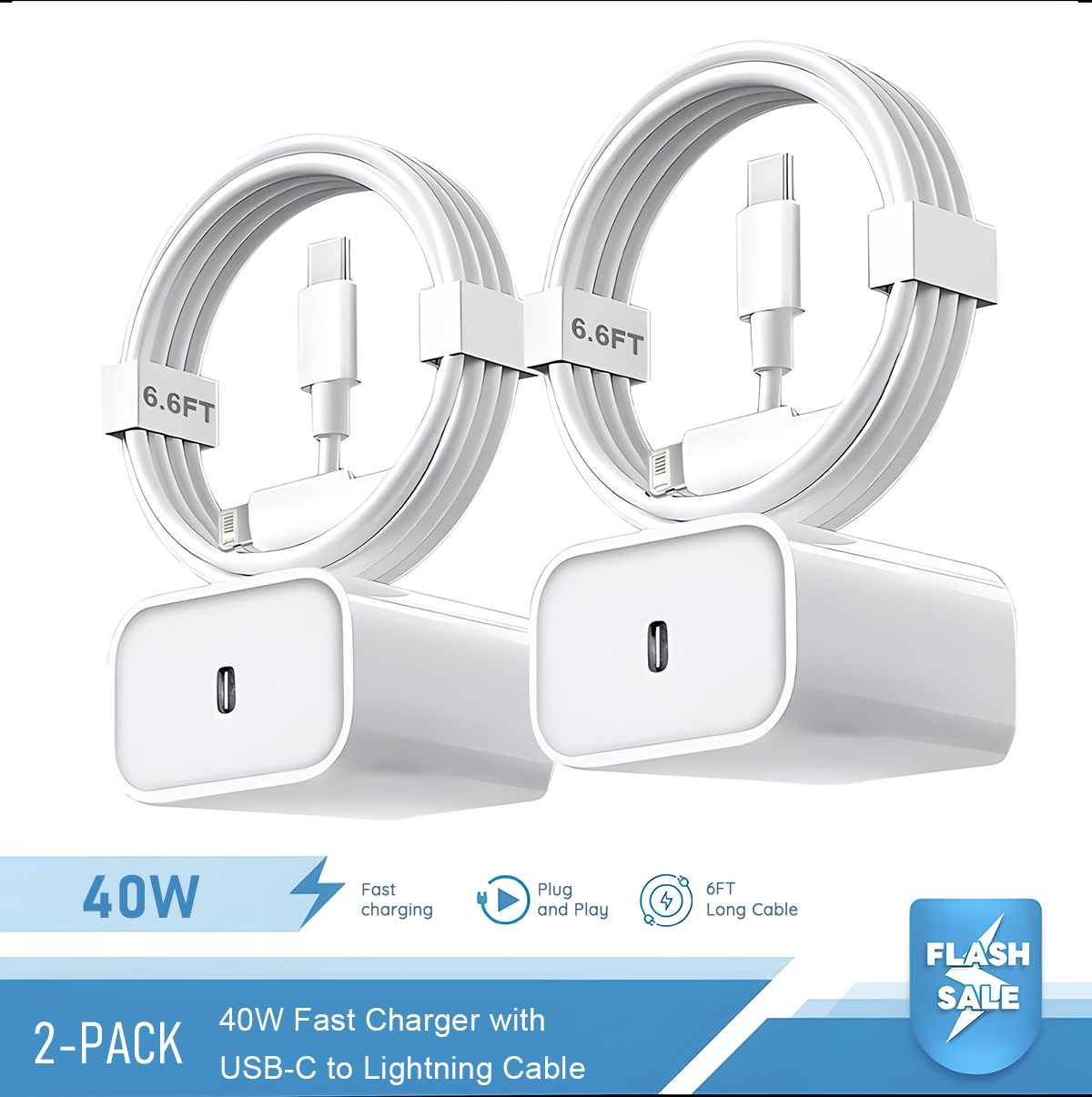 2-4 Set 40W Fast Charger for i - đánh giá và giá Phone Accessories Nothing